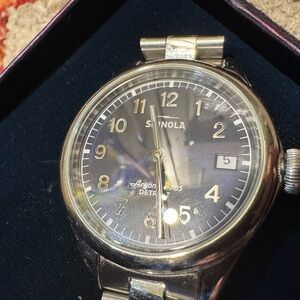 Shinola Aragonite 705 Detroit Watch Limited Japan Silver Tone Womens